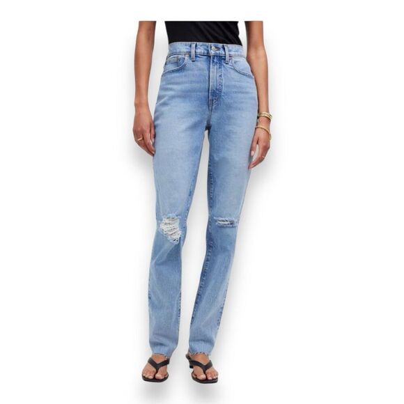 Madewell Denim - Madewell Perfect Vintage Distressed Straight Leg Jeans Size 28